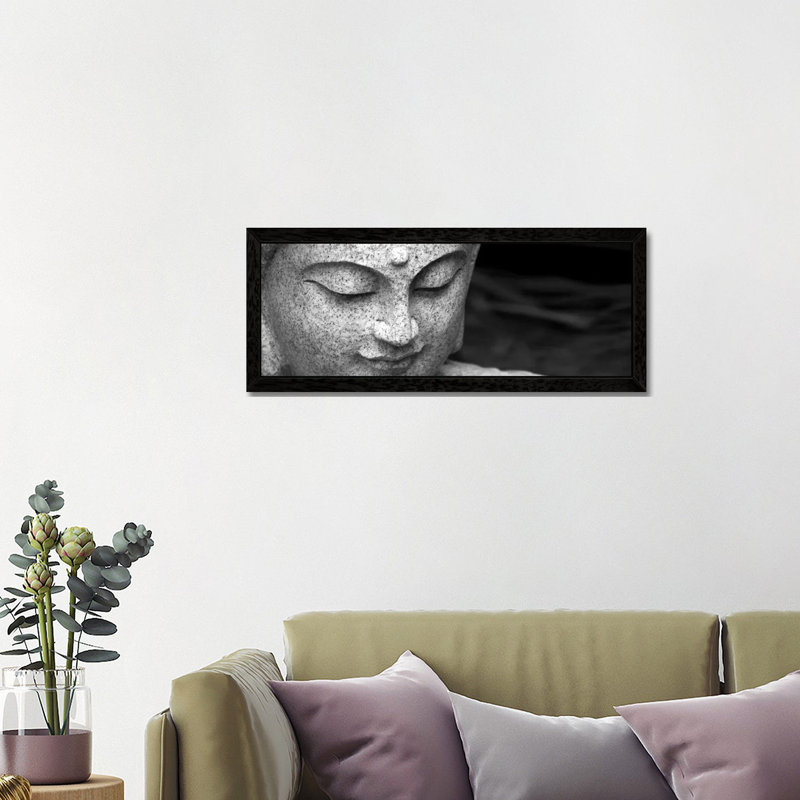 Chinese Buddha - Floater Frame Print on Canvas, Black, 152.5 cm H x 101.5 cm W
