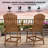 Outdoor Adirondack Barstools with Connecting Tray, Tall Adirondack Chairs for Deck, Balcony, Backyard, Patio, Bar Height Adirondack Chairs Set of 2