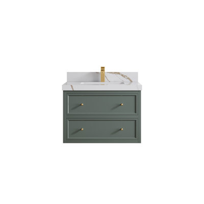 Meuble-lavabo simple flottant 30 po Roswell