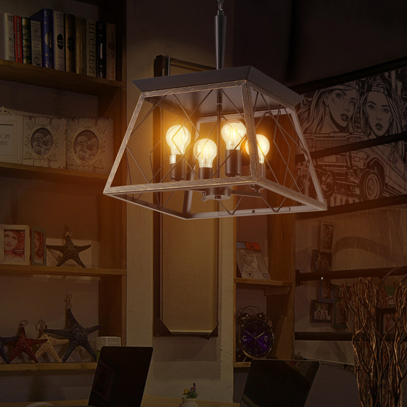 4-Dimmable black and gold pendant light, Black+Gold