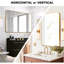 Miroir rectangulaire de 30 po x 40 po pour décoration murale de salle de bain - Non, cadre rouille, installation incluse, cadre métallique, protection incassable moderne, quincaillerie renforcée, simple-129487224
