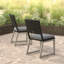 8 Piece Sunbrella Outdoor Patio Dining Chairs - Navy-497285591-497285590