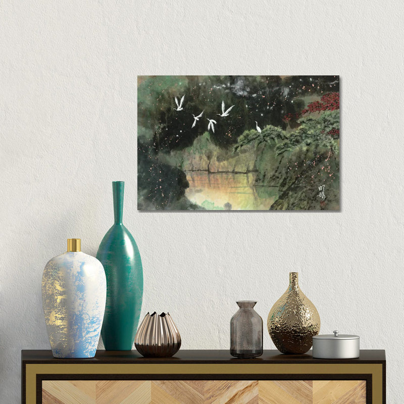 «Frolick In Forest», reproduction d'art sur toile tendue, H 12 po x l 18 po