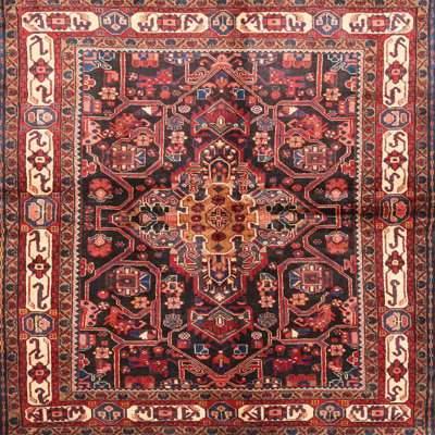 Tapis oriental brun / bourgogne
