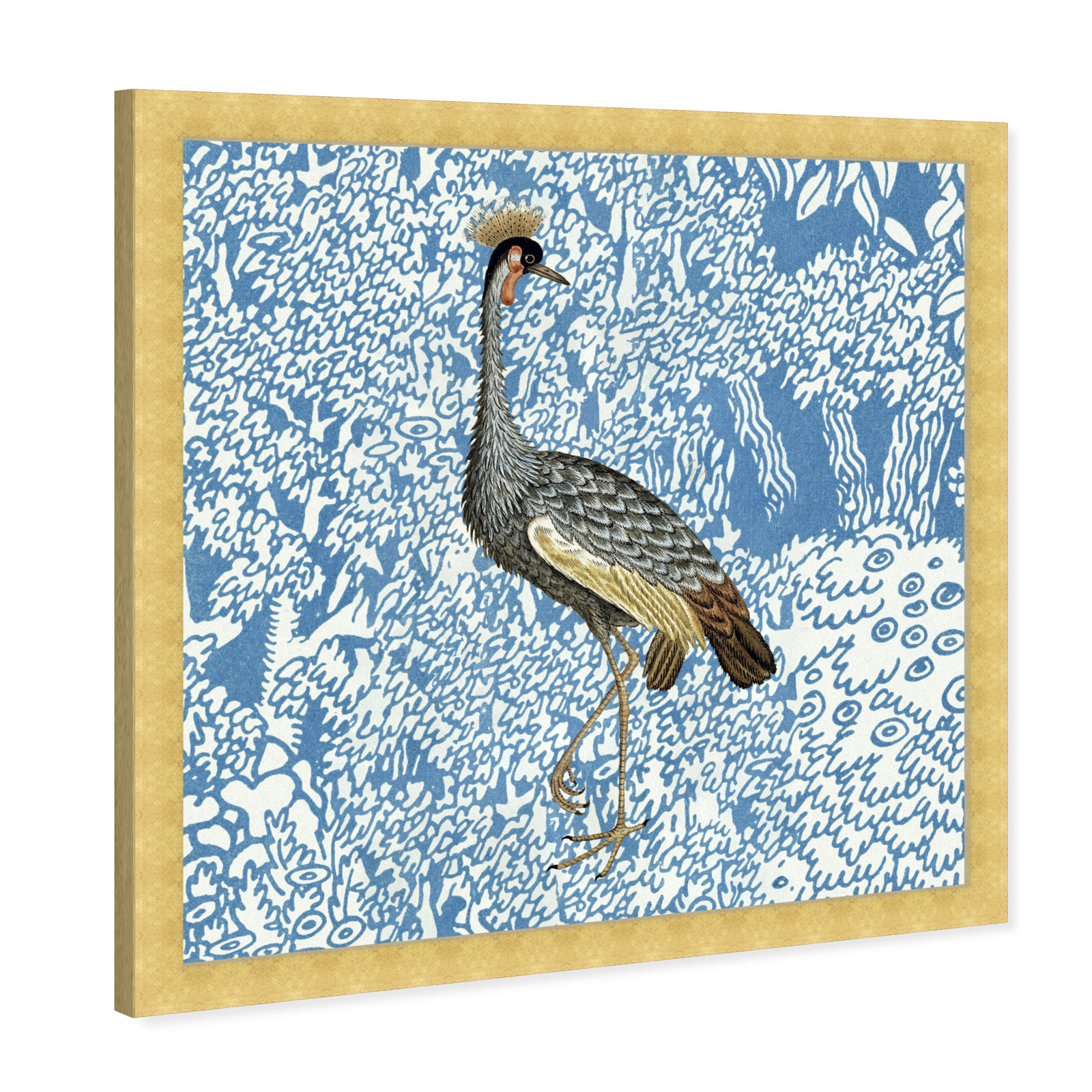 Bird Pose 2 by Oliver Gal, Gold, 26" H x 26" W x 0.5" D