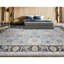 Tapis bleu clair / noir noué à la main de haute qualité-72022602