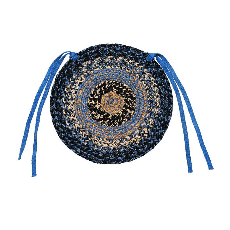Cataleta Outdoor Dining Chair Chair Pad, Blue/Black/Brown