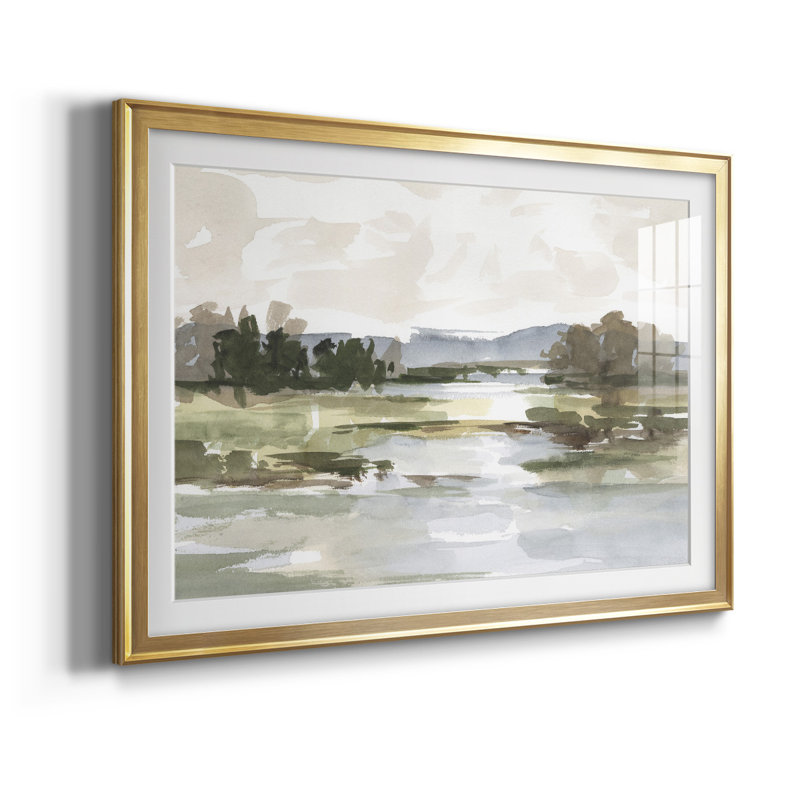 " Autumn Stream ", Gold, 24.5" W x 18.5" H