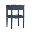 Table de chevet 1 tiroir Foley Midnight Blue avec poignée dorée et tablette inférieure pour plus de rangement-219926724