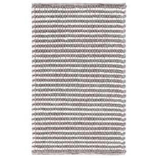 Cleodora Chevron Handmade Area Rug in Ivory/Dark Brown