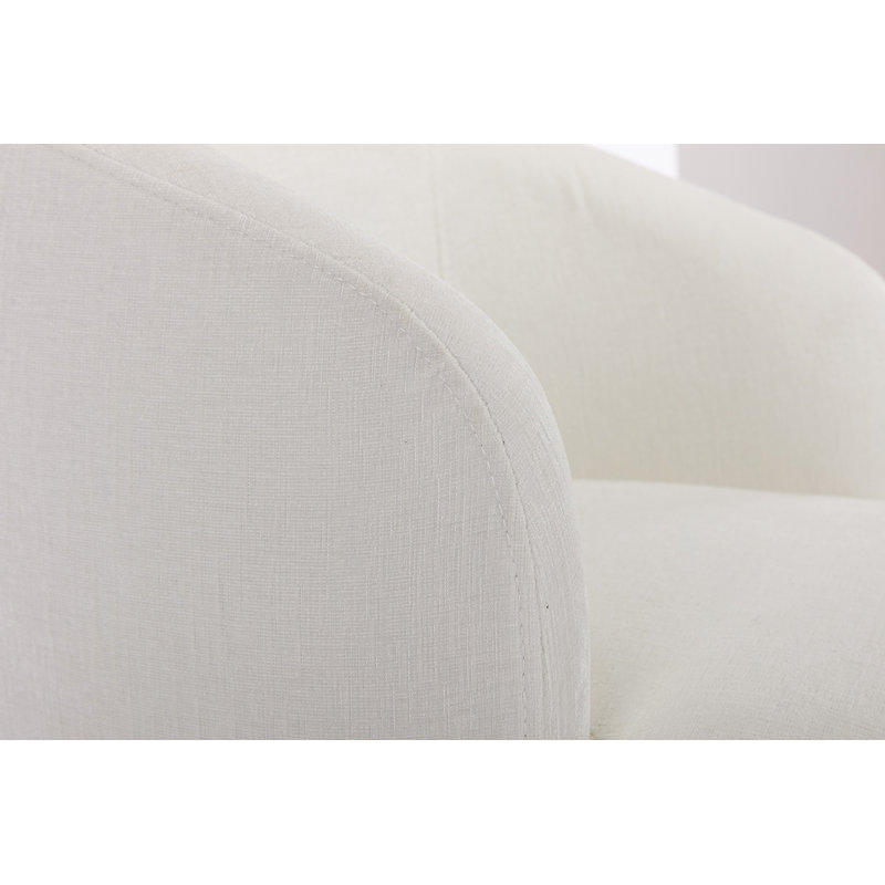 Fauteuil demi-tonneau luxueux avec accoudoirs pivotants en tissu chenille pour un confort ultime et une utilisation polyvalente à l'intérieur