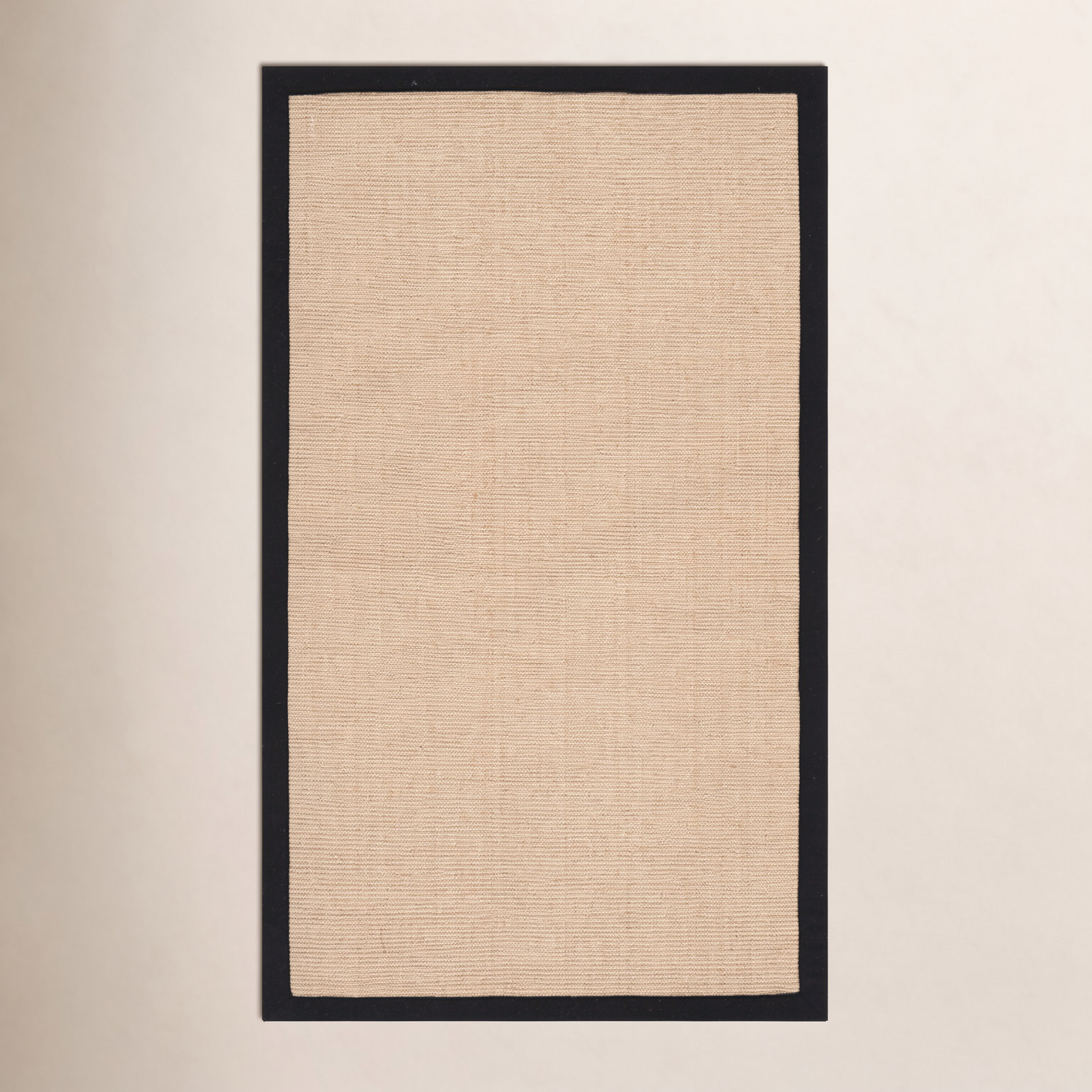 Maize Black Jute Rug, Rectangle 3' x 5'