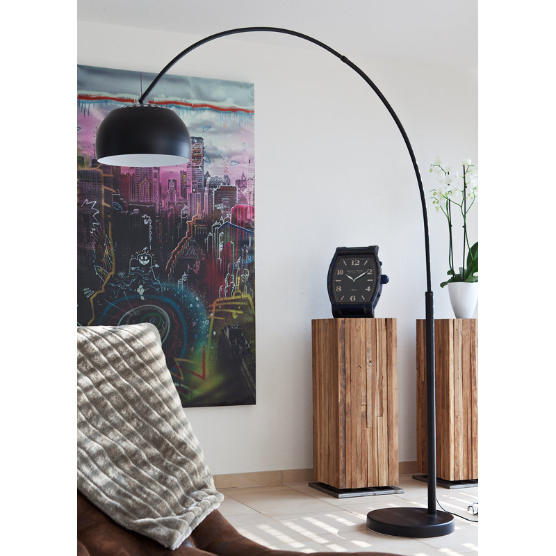 Aitkin 195cm Arched Floor Lamp, Black
