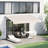 12' X 10' Awning For Patio - Protected, Manual Crank, Aluminum Frame, 280G/M Fabric, Deck, Balcony, Beige & Water-, White