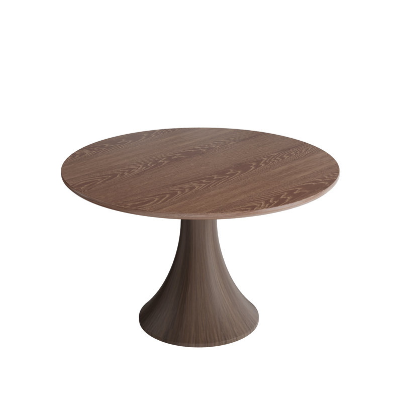 Table de cuisine en bois massif Dalrymple, H 29,52 po x L 47,24 po x l 47,24 po, Sablier, Noyer / brun sablier
