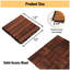 10 tuiles de terrasse à motif à rayures imbriquées, plancher carré en bois franc d'acacia 12 po x 12 po pour terrasse, banc, côté piscine