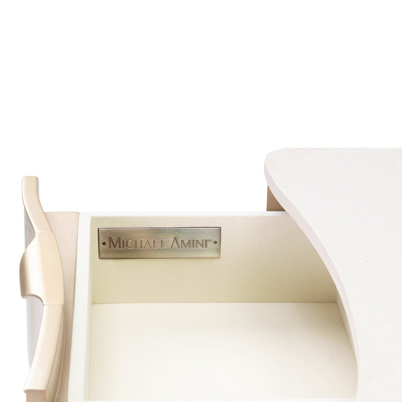 Malibu Crest 3 - Drawer Nightstand, White/Blush