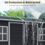 Remise de rangement extérieure 8 pi x 4 pi avec deux fenêtres et deux portes, remise en plastique avec plancher pour gargen, patio, cour, pelouse