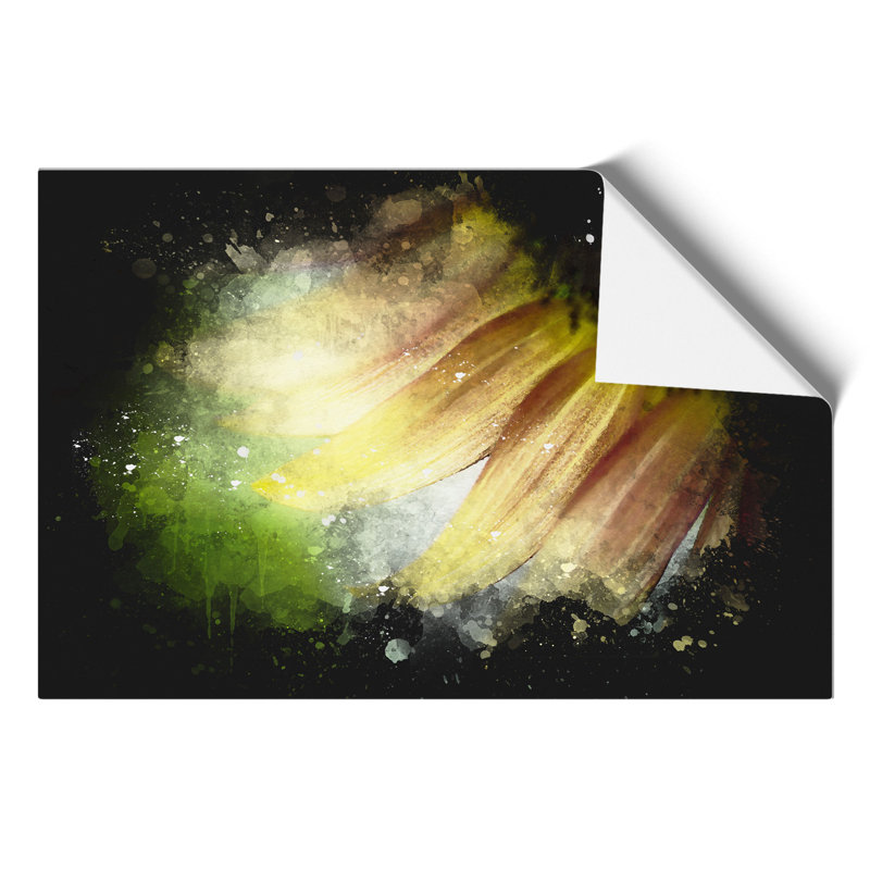 Sunflower Paint Splash - Frameless Print, 42cm H x 59cm W x 0.1cm D