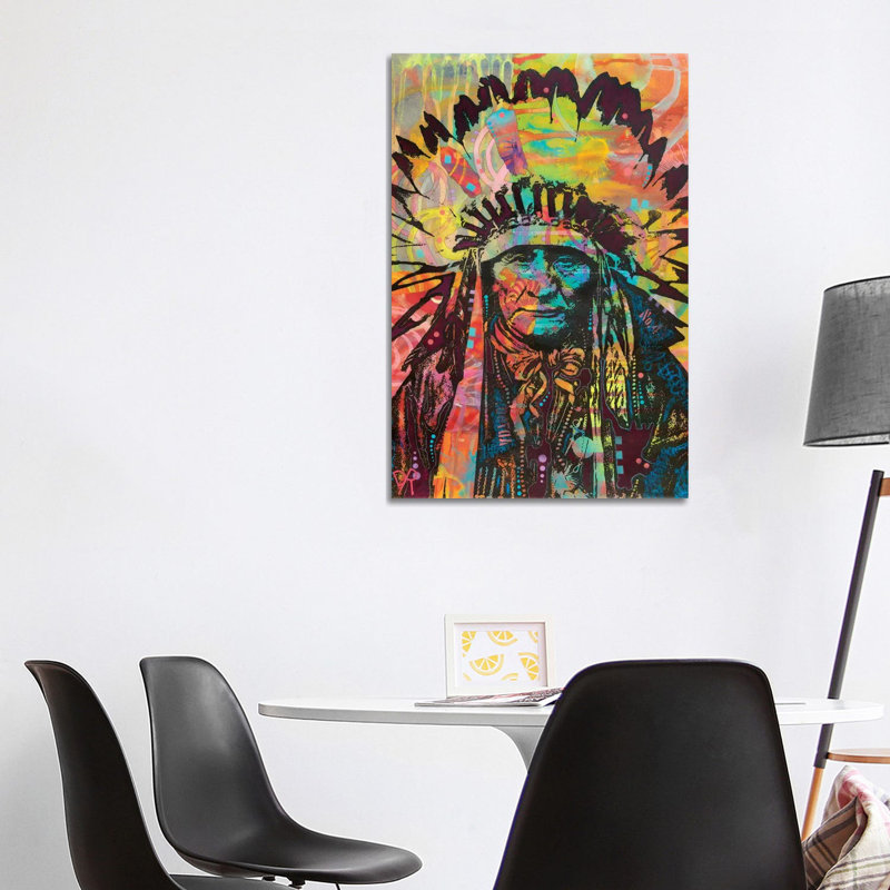 Native American II by Dean Russo - Wrapped Canvas Painting, 101.6 cm H x 66.04 cm W x 3.175 cm D