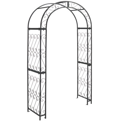 Pagan 48.5'' W x 18.5'' D Iron Arbor in Green