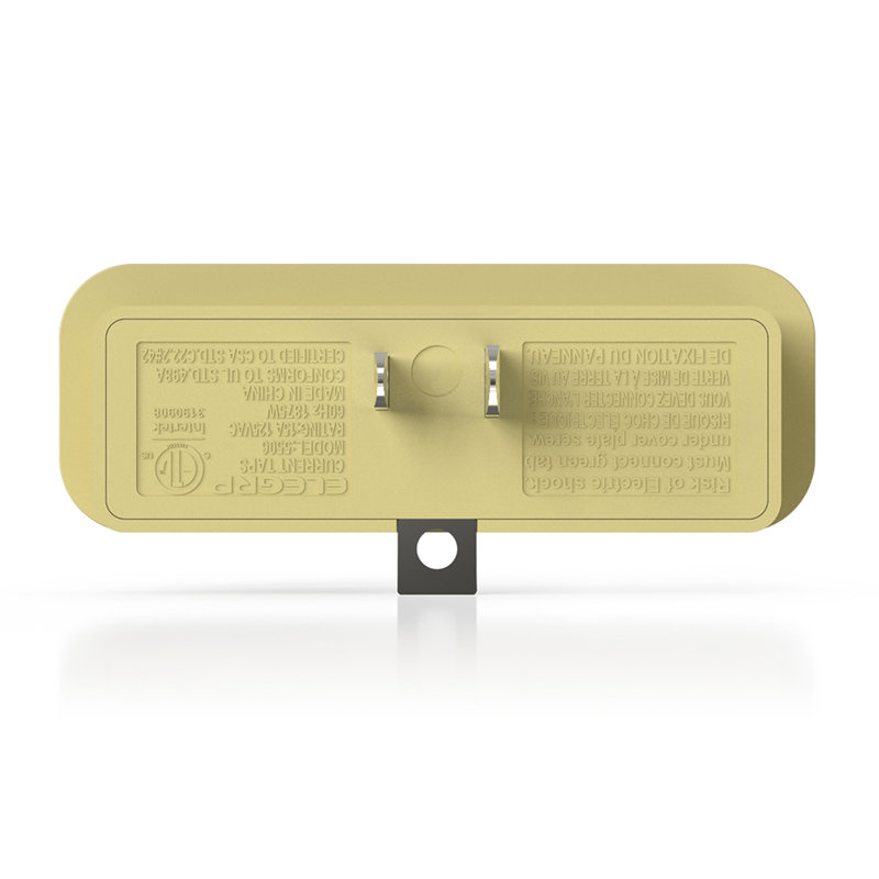 15 Tamper Resistant Triplex Outlet, Ivory