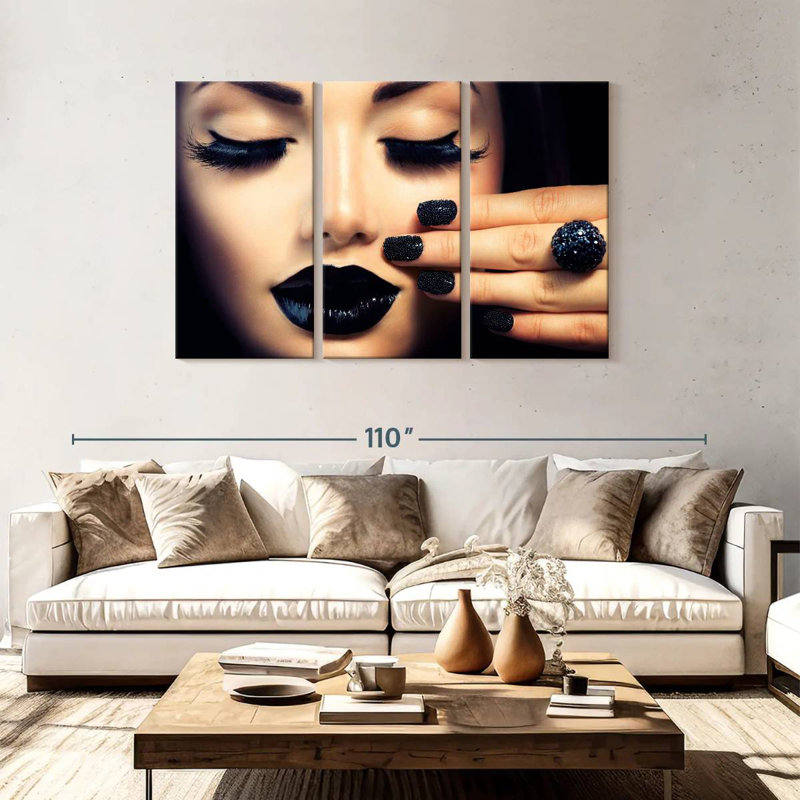 Shuttleworth Black Themed Makeup, 48" H x 74" W