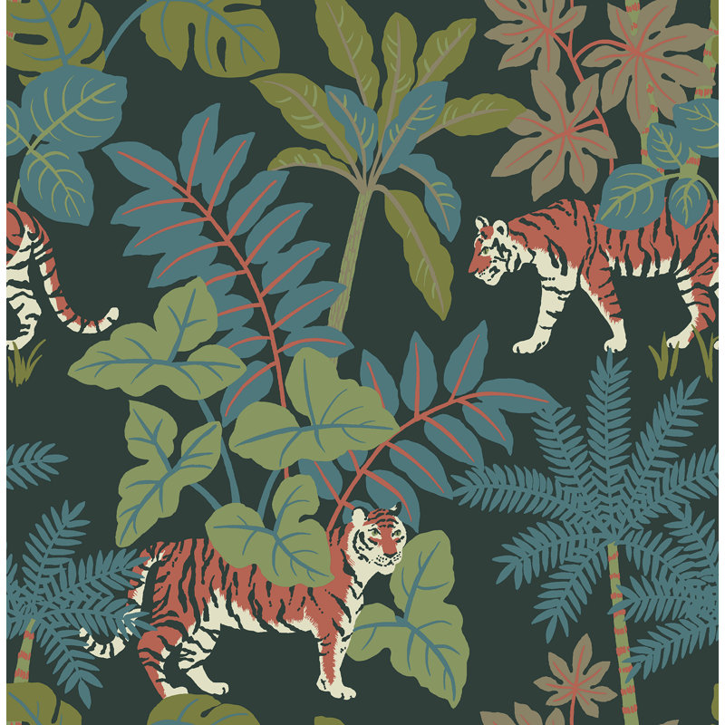 Papier peint Caspian Marine Jungle Prowl, Vert