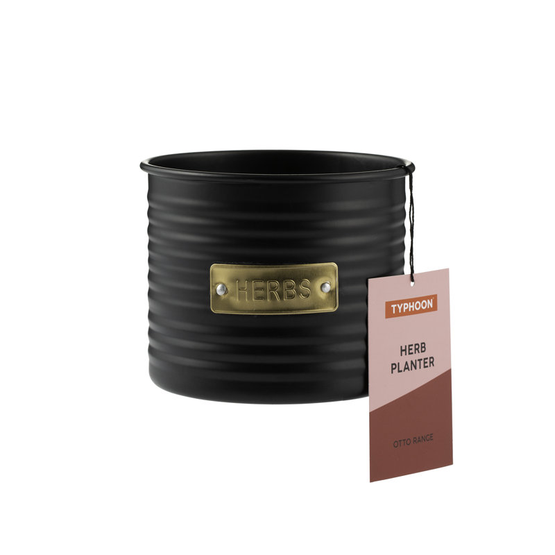 Otto Herb Planters, Satin Black