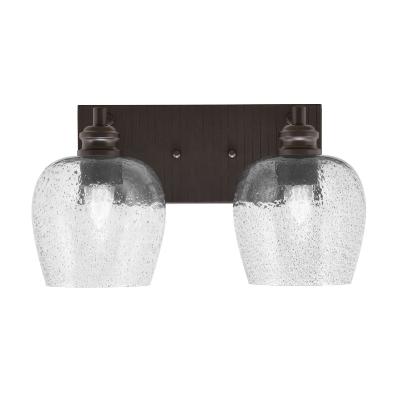 Éclairage pour meuble-lavabo à 2 lumières Asman, Nickel brossé