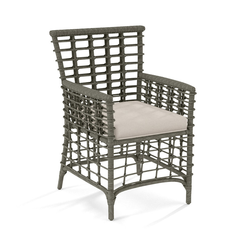 Luca Dining Armchair, Elite Dove Linen, Greystone