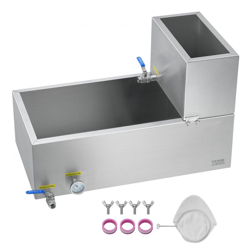 Évaporateur à sirop d'érable en acier inoxydable 304 avec valves et thermomètre