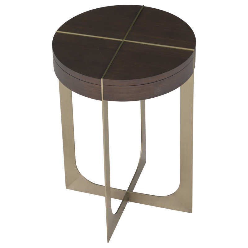 Goddard Round Drink Table, 23" H x 16" W x 16" D