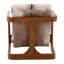 Bautista Goat Hide Occasional Chair, Brown