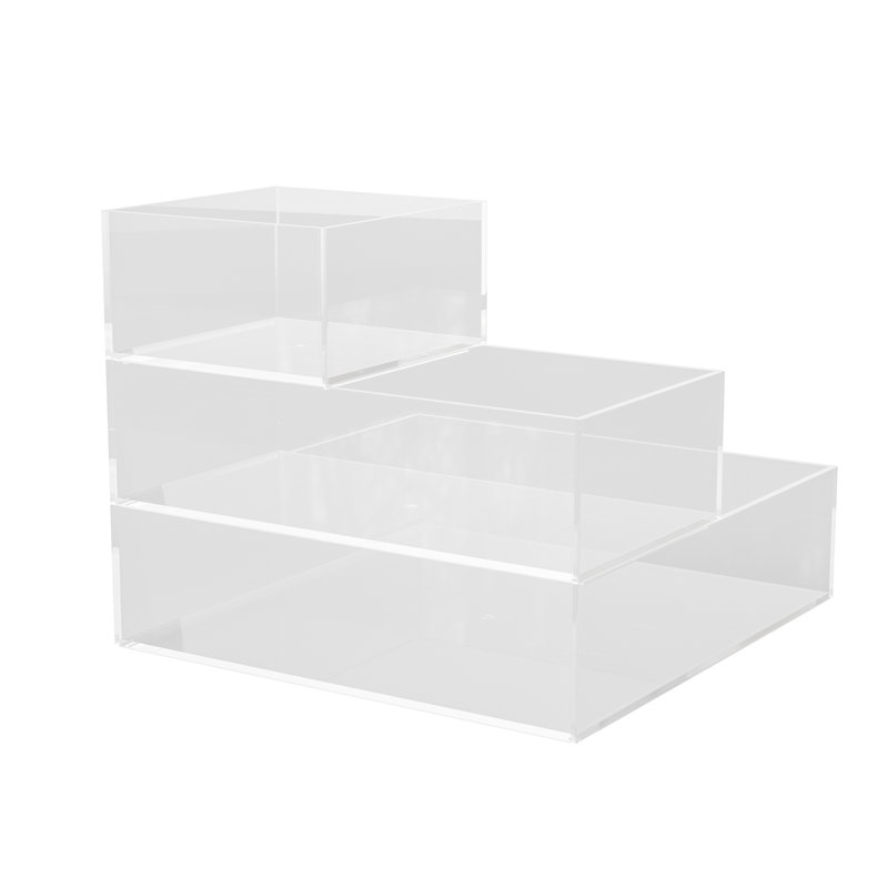 Ensemble de 3 plateaux de rangement empilables en plastique Martha Stewart Brody