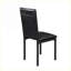 Bureau d'écriture 2pc Ensemble de chaises, plateau en faux marbre, structure en métal noir pour petits espaces | Noir | Métal