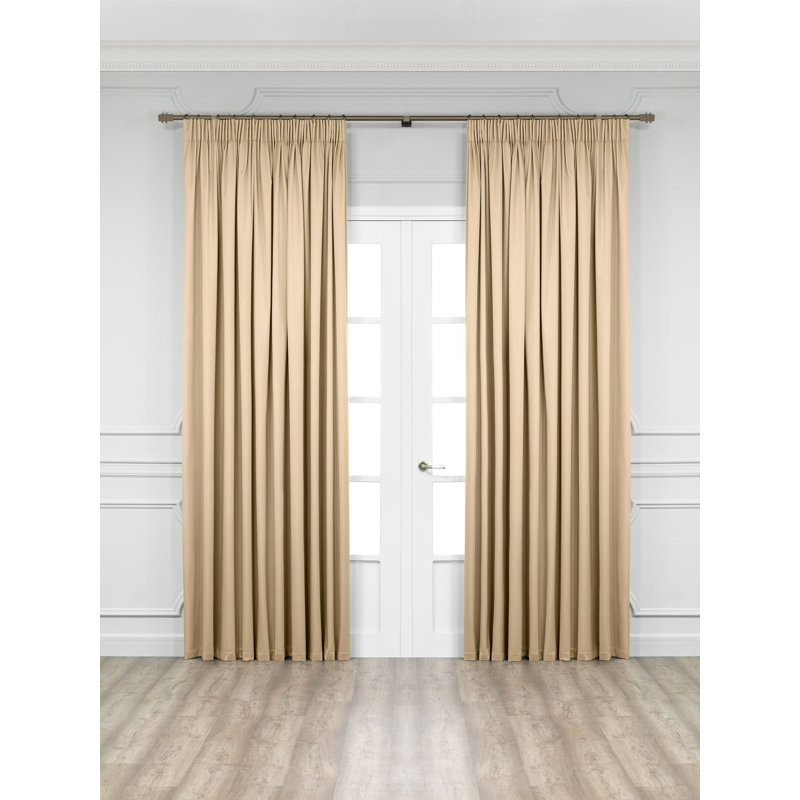 Maitlan Semi Sheer Curtain, Brown, 102" W x 108" L