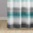 Stripe Print Shower Curtain Aqua/Grey 72X72"