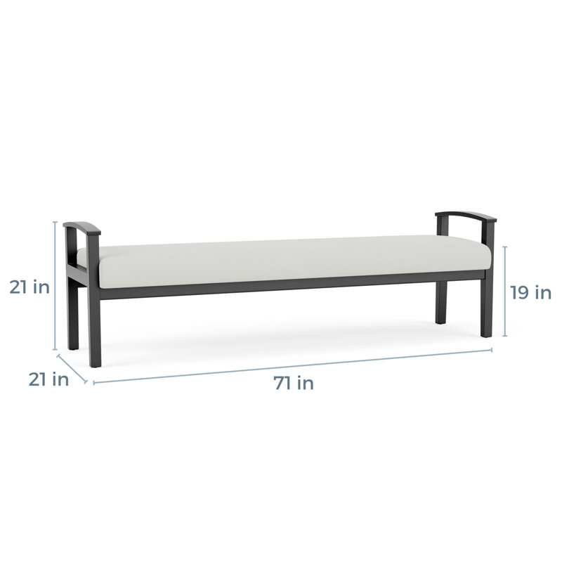 Banc en bois massif Amherst, Noir, Ombre portes ouvertes