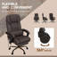 Vinsetto 6-Point Massage Office Chair with Adjustable Height Footrest Black-405133548