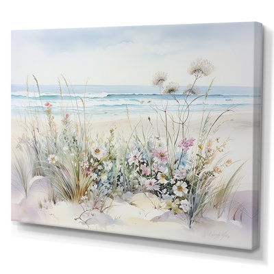 Fleurs sauvages sur la plage - Art mural fleurs sauvages