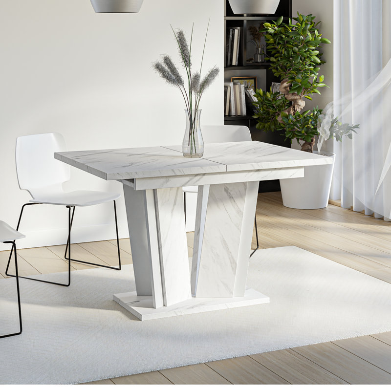 Extentable Dining Table Doha, Bianco Marble White