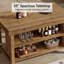 Table de bar à 3 niveaux en bois massif de 55 pouces-267260696