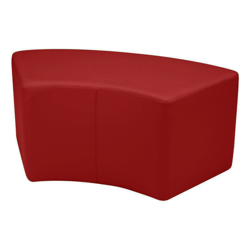 Pro Series Upholstered S Curve Ottoman 18" Height, Crimson