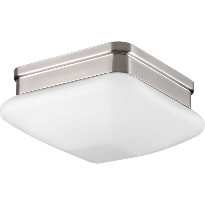 Plafonnier encastré 1 lumière 7,5 po Nason, Nickel brossé