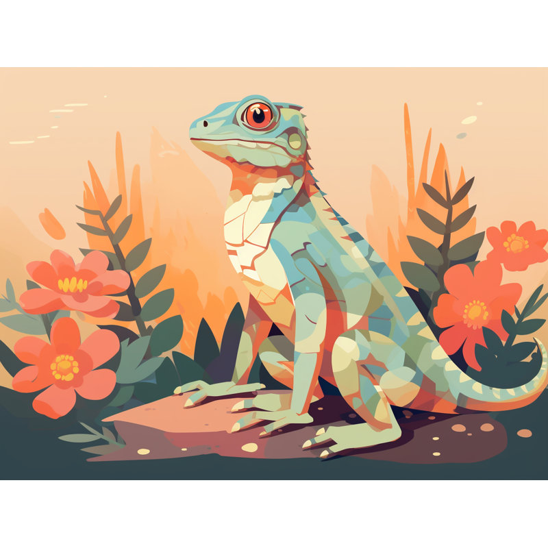 Vibrant Iguana Bedding, Twin Extra Long Comforter