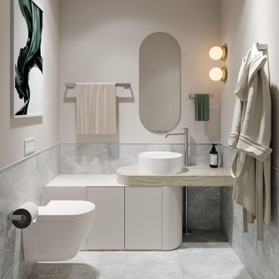 Stainless Steel Bathroom Hardware Set With - Wall Mounted Towel Bar, Toilet Paper Holder, Towel Ring, And Double Robe Hook