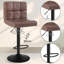 Deristin Swivel Upholstered Adjustable Height Counter Stool with Metal Frame-1711429614
