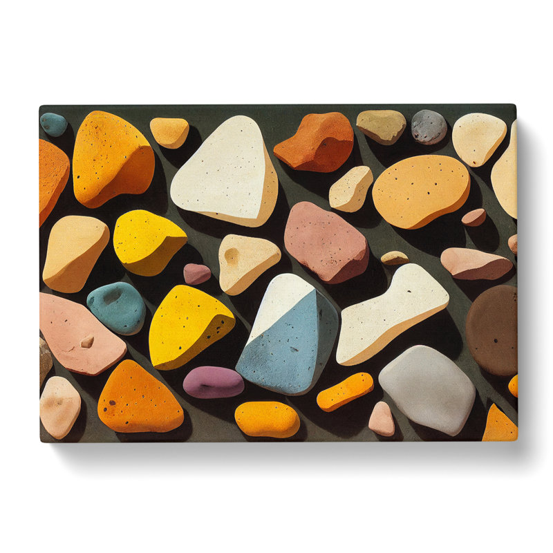 Majestic River Pebbles - Wrapped Canvas, 50cm H x 76cm W x 3cm D