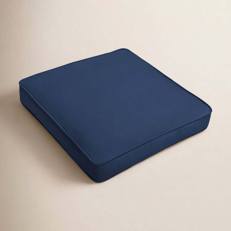 Chanson Outdoor Sunbrella Seat Cushion, Canvas Navy, 1